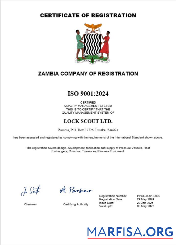 Printable Zambia business registration certificate Word and PDF template